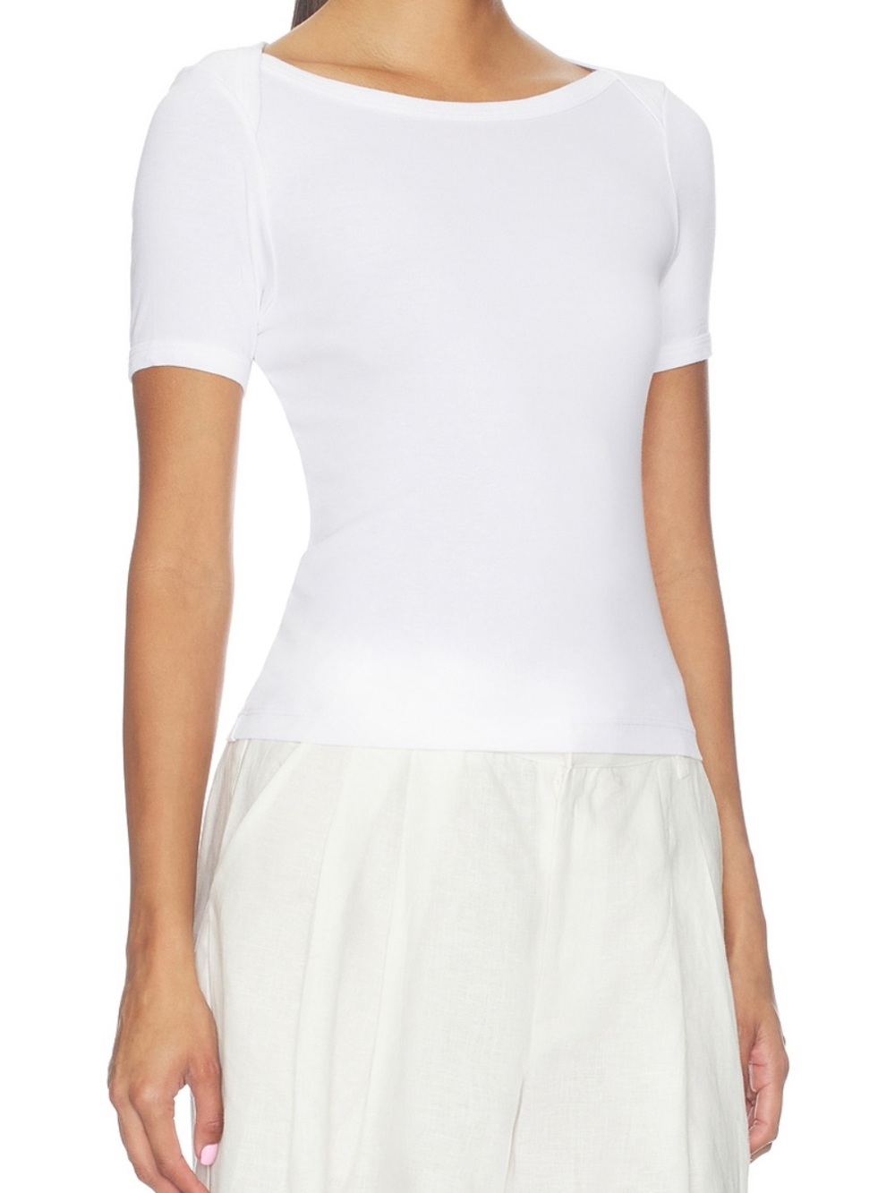 Enza Costa Supima Cotton Bateau Tee